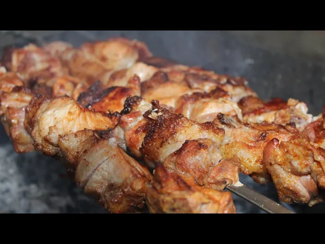 მწვადის შეწვა შამფურზე