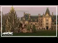 Annual Christmas tree raising at Biltmore House