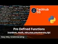 Python Pre-defined Function Explained Day 8 - Python for Beginners