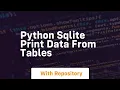 Python sqlite print data from tables