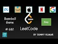 Baseball Game Stack Array 682 LeetCode Day 10