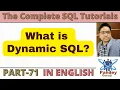 71 What is Dynamic SQL in SQL Server Complete SQL Training by Pandey Guruji Advance SQL Tutorials