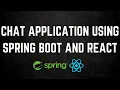 Chat Application from scratch using Spring Boot and React STOMP WebSockets