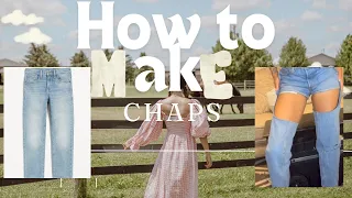 DIY denim chaps
