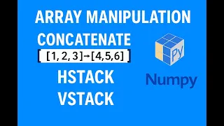 Array Manipulation in NumPy Concatenate HSTACK VSTACK Explained Python Tutorial in Hindi