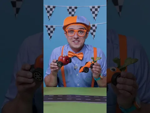 It's a FRUIT VS VEGGIE RACE! #blippi #shorts #race #fruits #veggies #healthy