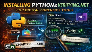 Installing Python Verifying NET for Digital Forensics Tools PowerShell Setup Lab