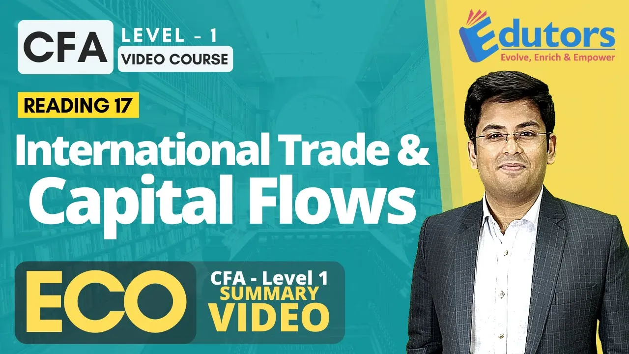 CFA Level 1 | Economics | Summary Video (2020) | International Trade and Capital Flows | Hindi