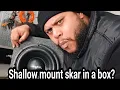 BENCH TESTING SKAR VD-10 D2 10 800 WATT MAX DUAL 2 OHM SHALLOW MOUNT IN A below