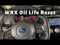 Subaru WRX Oil Life Reset - Clear Maintenance Service Reminder Light Message