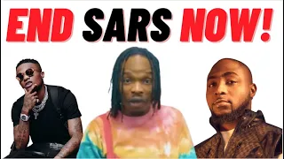 naira marley cancels sars protests wizkid davido and tiwa savage fire buhari what next