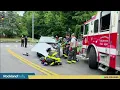 Accident occurred at Route 202 and Viola Road in Montebello with injuries