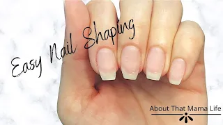 How To Shape Natural Nails Or Tips Easy Coffin Shaped Nails