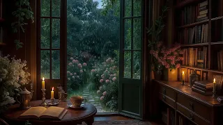 Thunderstorm In The Library Rainy Morning Hot Tea Quiet Reading 