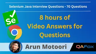 Selenium Java Interview Questions - Part 1 70 Questions answered