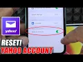 how to reset your yahoo mail account on iphone