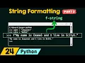String Formatting in Python Part 2
