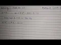 Quadratic equations 10th std Maths I examples page no 33