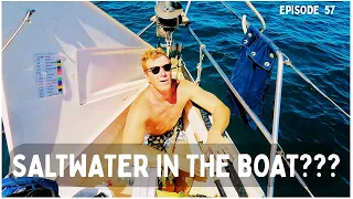 [Ep 57] Saltwater Leak Inside Our Sailboat | Welcome to Bahia de los Angeles!