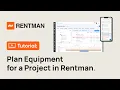 Rentman Tutorial How to Plan Equipment for a Project