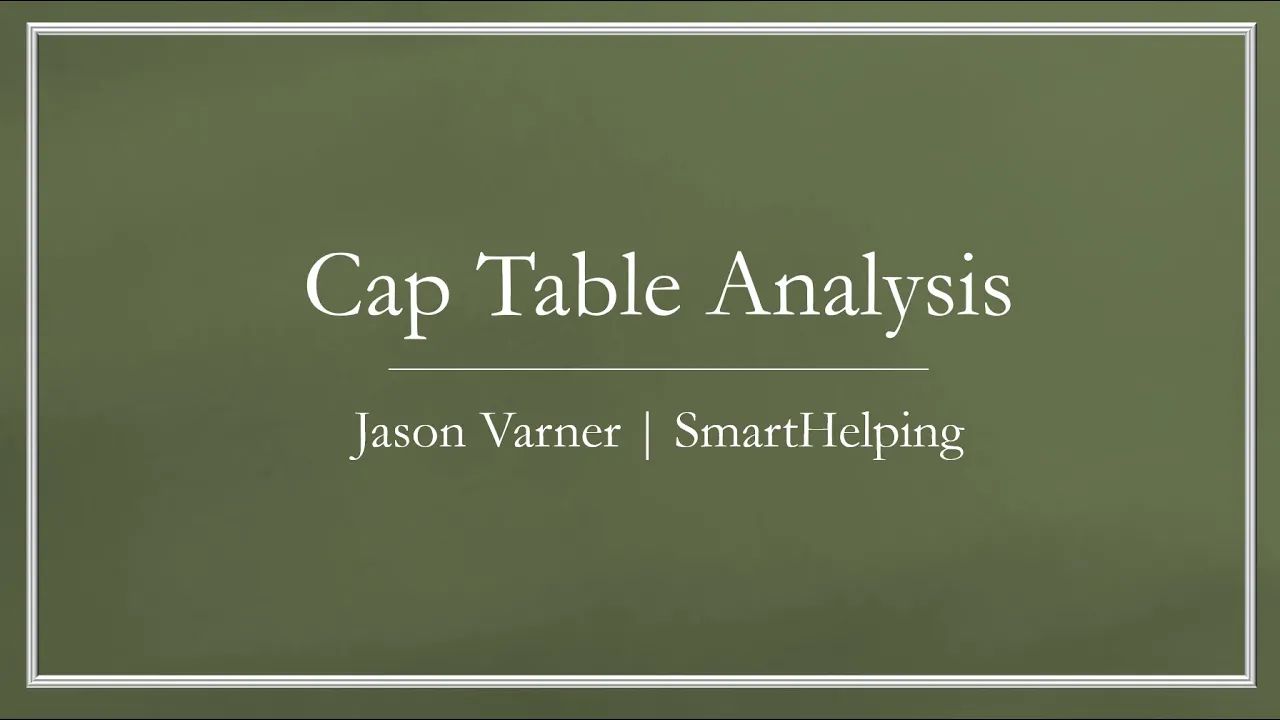 Template for Cap Table with Convertible Note