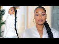 JUMBO BRAID PONYTAIL USING BRAIDING HAIR how to