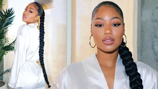 JUMBO BRAID PONYTAIL USING BRAIDING HAIR how to
