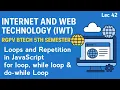 Loops and Repetition in JavaScript for loop while loop do-while Loop Internet Web Technology