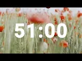 51 Minute Timer with Soothing Music Stress Relief Countdown Clock