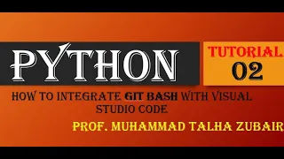 How to integrate Git bash and python in Visual studio code