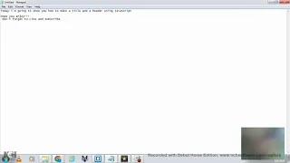 Making a header and a title using JavaScript