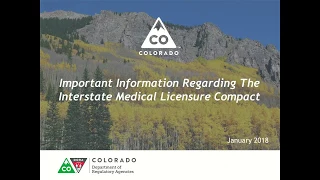 Interstate Medical Licensure Compact IMLC Webinar