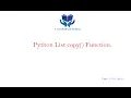 41-Python List copy Function Deep Copy Shallow Copy