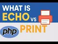 What is echo vs print in PHP