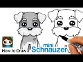 How to Draw a Miniature Schnauzer Puppy Easy Cartoon Dog