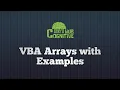 VBA Arrays with Examples l VBA l Excel Programming l Excel Macros