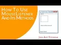 Java AWT Tutorials - How To Use MouseListener Interface And Its Methods Simple Exercise