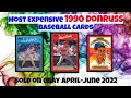 Most Expensive 1990 Donruss Baseball Cards eBay Sales -