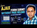 Submit form with ajax and store data into database