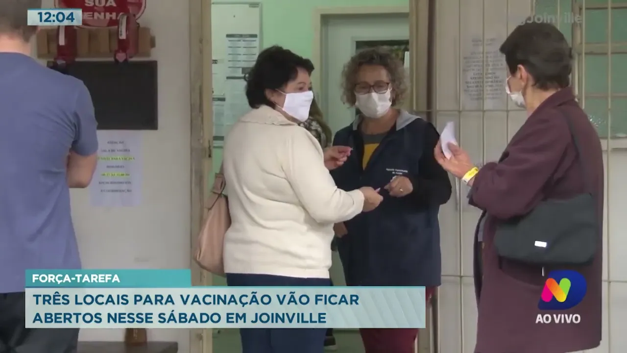 Força tarefa: três locais para vacinação vão ficar abertos nesse sábado em Joinville