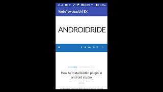 Android WebView loadUrl Example