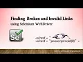 How to find broken links using Selenium Webdriver