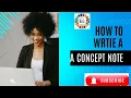 how to write a concept note