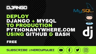 FREE How to Deploy Django MySQL to PythonAnywhere com from GitHub repo