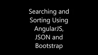 Searching and Sorting data using AngularJS JSON and Bootstrap 5