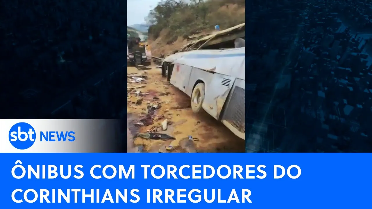 Ônibus do Corinthians que se envolveu em acidente andava sem autorização| #SBTNewsnaTV (21/08/23)
