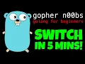GOLANG SWITCH STATEMENTS IN 5 MINUTES Go Tutorial for Beginners
