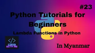 Lambda Functions in Python Python Tutorials for Beginners in Myanmar