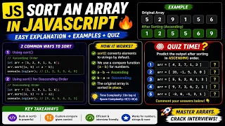 Sort an Array in JavaScript Ascending Descending Order