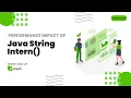 Java String intern Performance impact